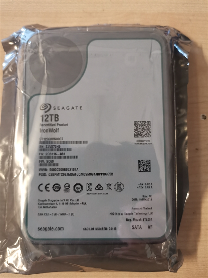 HDD Seagate Exos X16 ST12000NM001G-FR 12TB 512E/4kn 3.5